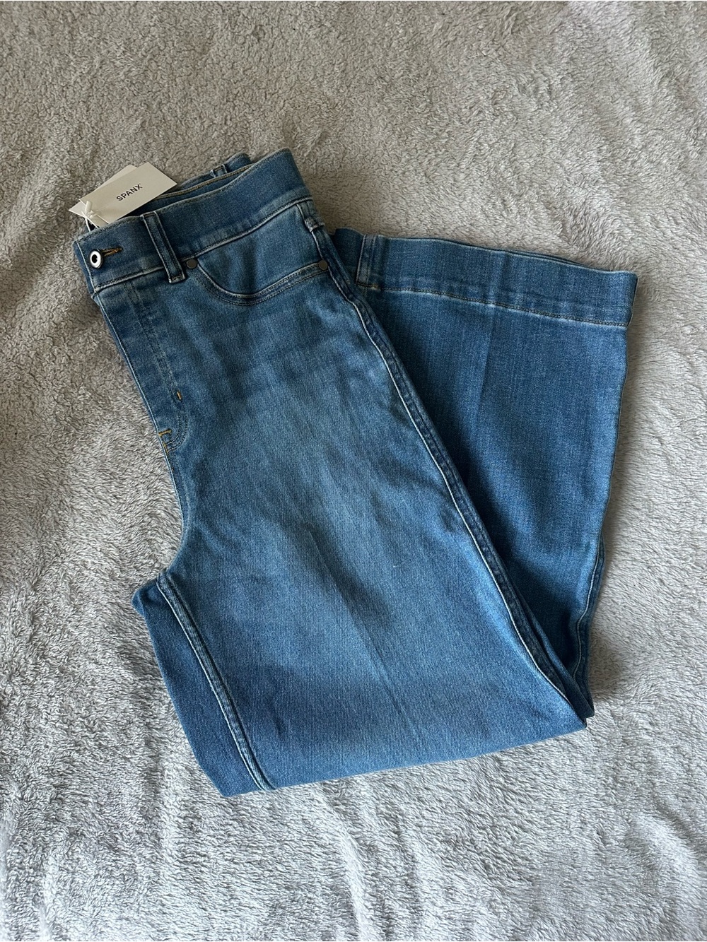 Spanx Women's Wide-Leg Jeans Crop